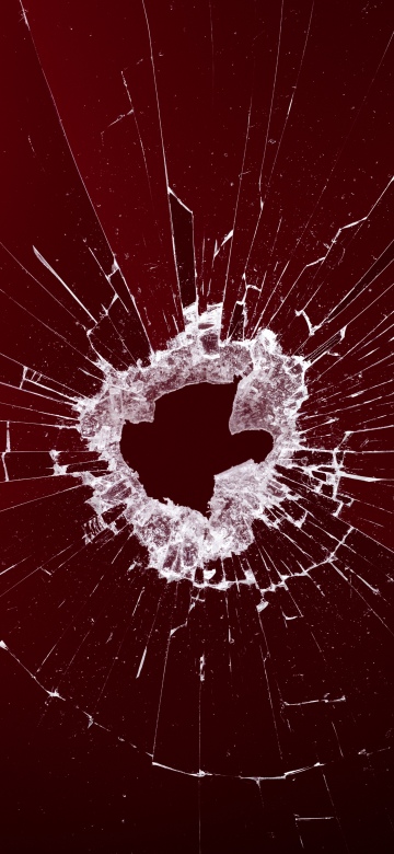 Shattered glass, Red background