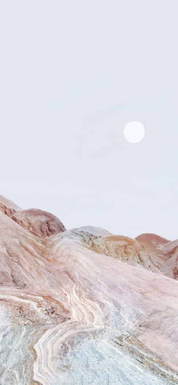 Mountain Landscape, Pastel background