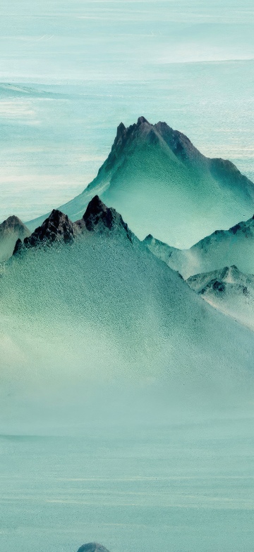 Mountain Peaks, Teal