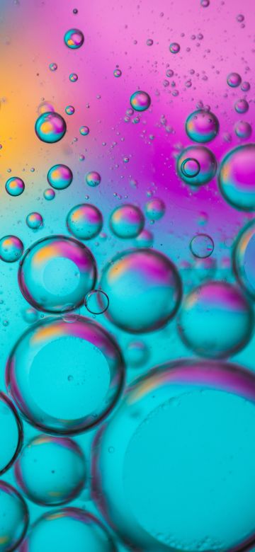 Bubbles, Spectrum, Colorful, Teal, Turquoise, Pink