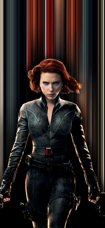 Scarlett Johansson, Black Widow, Black background, 2020 Movies, 5K