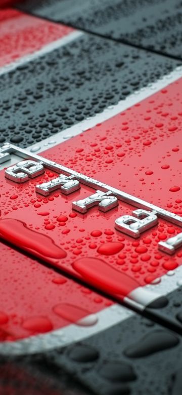 Ferrari, Logo, Emblem, Droplets, 5K