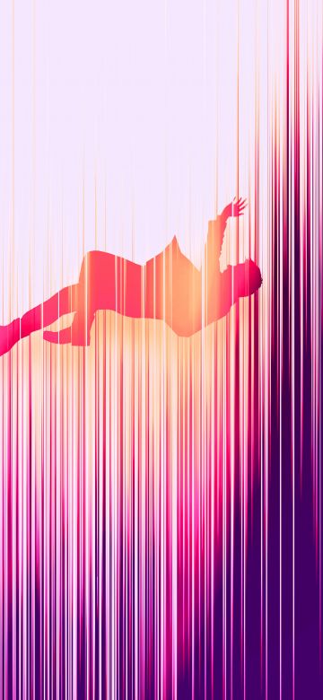 Falling, Dream, Neon, Pink, Blur, Artwork, 5K