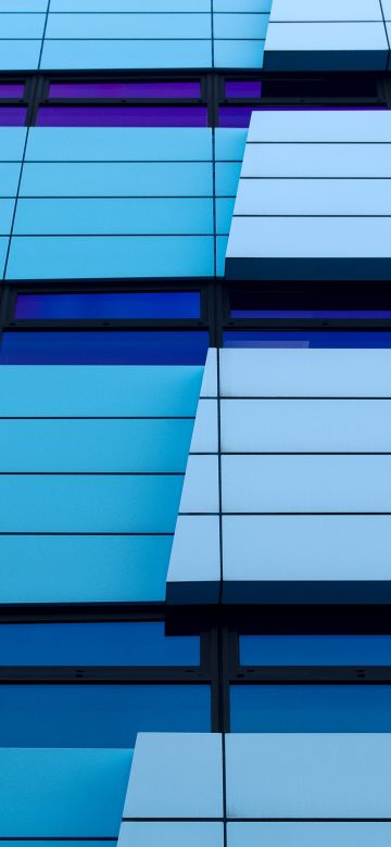 Rijn Tower, Arnhem, Netherlands, Gelderland, Glass building, Pattern, Blue, 5K, Modern architecture