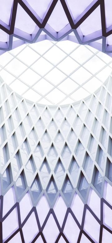 Ceiling, Dome, Pattern, Skylight, Look up, Indoor, Structure, Geometrical, 5K