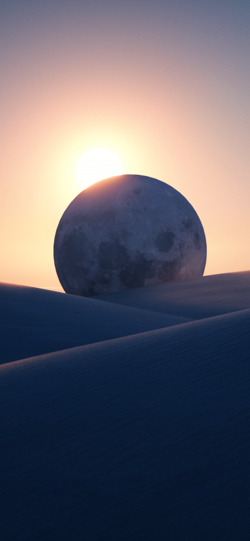 Eclipse, Sun, Moon, Planet, Desert, Microsoft Surface, Stock