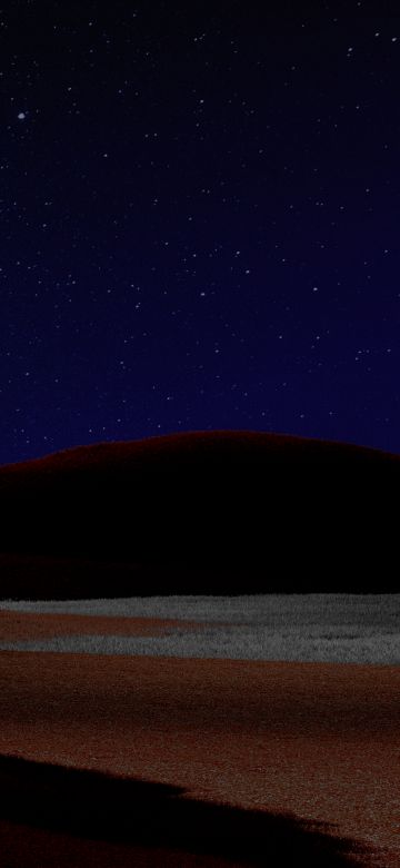 Desert, Dark theme, Starry sky, Dark Sky, Night, Microsoft Surface Pro X, 5K