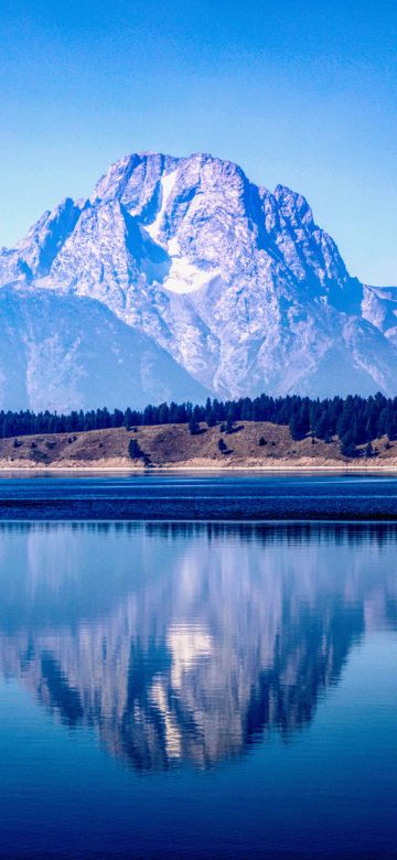 Grand Teton National Park, Mountain range, Lake, Reflections, Blue, Mountains, Daylight, Tranquility, Scenery, 5K, 8K