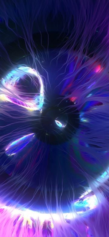 Eye, Bright, 3D, CGI, Blue, Purple, Spectrum, Glowing