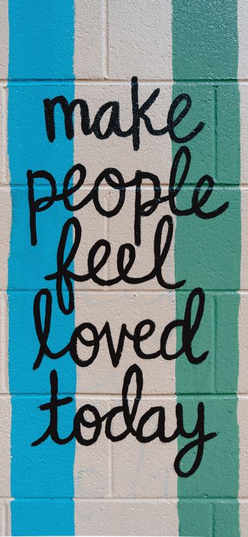 Make people feel, Love today, Popular quotes, Brick wall, Stripes, Colorful, 5K