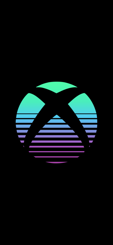 Xbox, Logo, Black background, AMOLED, Gradient Abstract, 5K, Simple