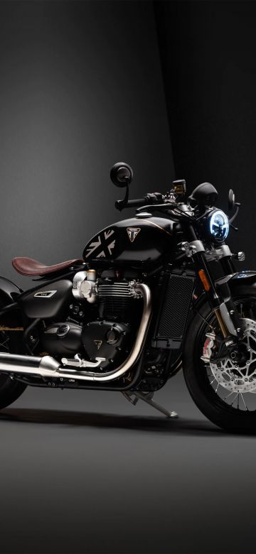 Triumph Bonneville Bobber TFC, Cafe racer, 2020, Dark background, 5K