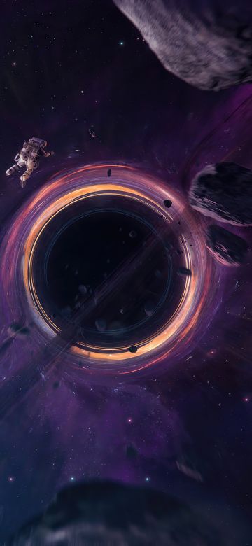 Astronaut, Anomaly, Celestial, Black hole, Asteroids, 5K