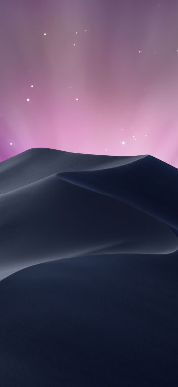 macOS Mojave, Aesthetic, OS X Leopard, Aurora sky, Desert, Stock