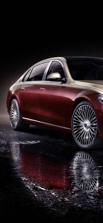 Mercedes-Maybach S 580, 2021, Luxury cars, Dark background, 5K