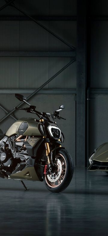 Ducati Diavel 1260 Lamborghini, 5K, Lamborghini Sián FKP 37, 2021