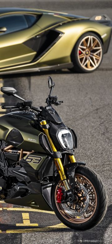 Ducati Diavel 1260 Lamborghini, Superbikes, 2021, Lamborghini Sián FKP 37, 5K