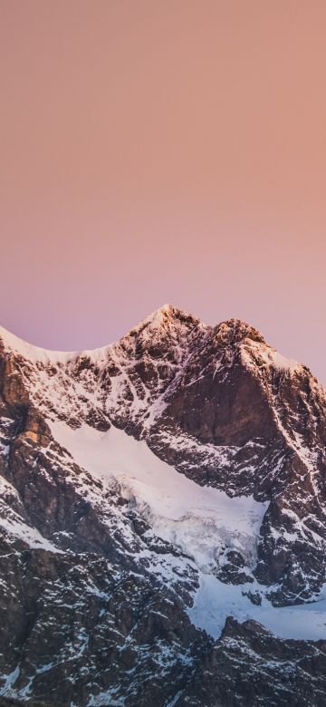 Alps, Glacier mountains, Italy, Pink Hour, Snow covered, Peak, Scenery, Landscape, Sunrise, 5K