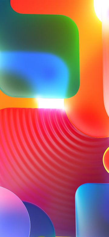 Shapes, Colorful gradients, 3D, Light, Glow, Aesthetic