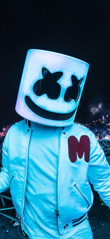 Marshmello, Mask, Live concert, American DJ, 5K