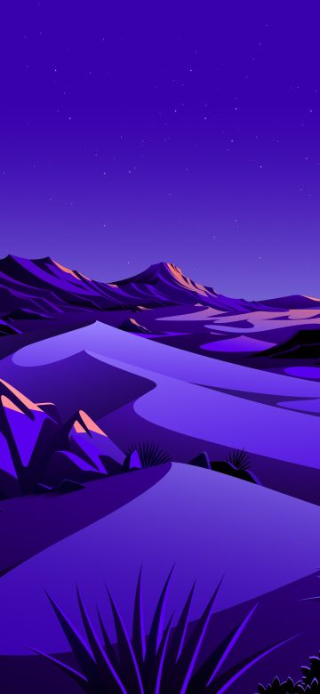 Mountains, Rocks, Night, Starry sky, Scenery, Illustration, macOS Big Sur, iOS 14, Stock, 5K