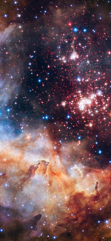 Westerlund 2, Celestial fireworks, Star cluster, Constellation, Astronomy, Galaxy, Milky Way, Burning Stars, 5K