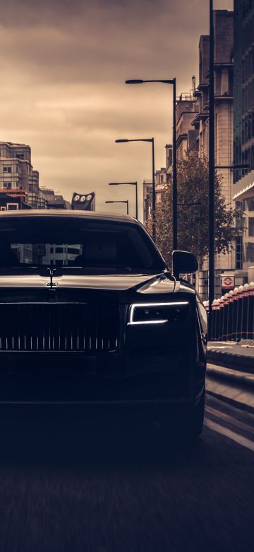 Rolls-Royce Ghost, Dark, 2021, Black cars, 5K