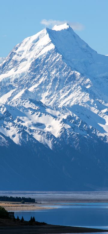 Mount Cook, New Zealand, Aoraki National Park, Mountain Peak, Snow covered, Lake Pukaki, Landscape, Scenery, 5K