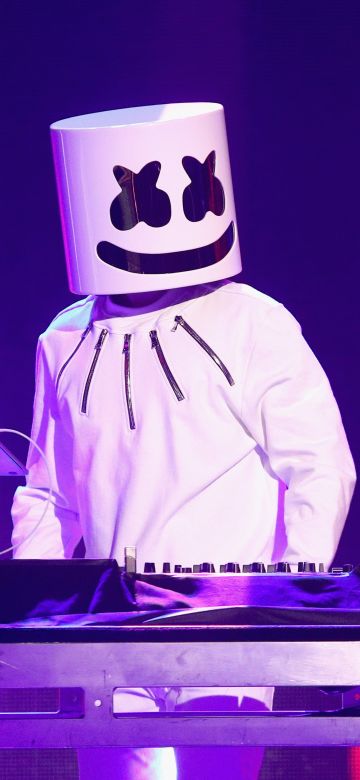 Marshmello, Purple aesthetic, Live concert, American DJ