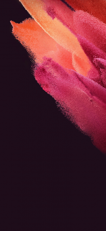 Samsung Galaxy S21, Magenta, Stock, AMOLED, Particles, Red, Black background