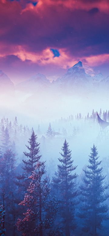 Horizon Zero Dawn, Scenery, Foggy, PlayStation 4, Screenshot, 5K