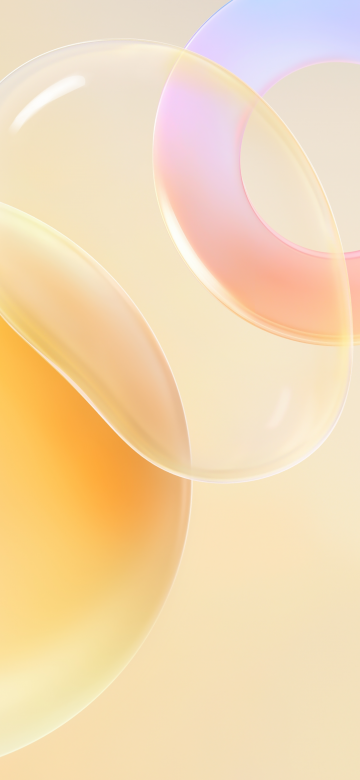 Huawei Nova 8 Pro, Bubble, Circle, White background, Yellow, Stock, Aesthetic, Pastel yellow, Pastel background