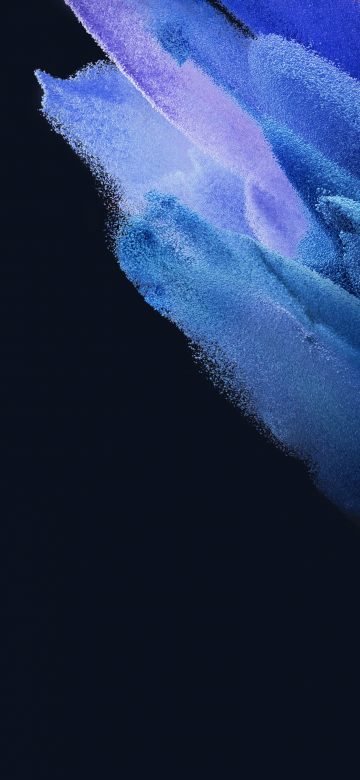 Samsung Galaxy S21, Blue, Stock, AMOLED, Particles, Black background