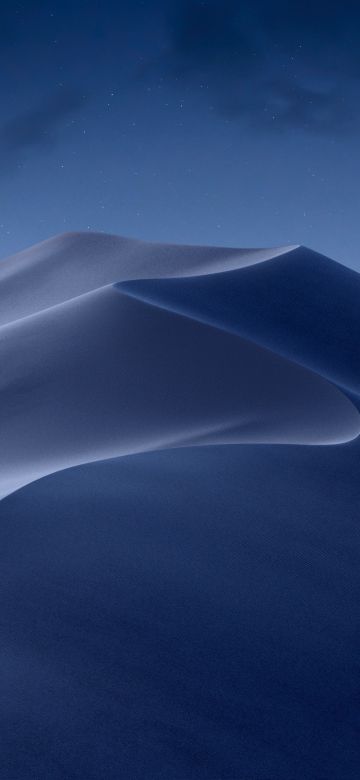 macOS Mojave, Moon light, Sand Dunes, Mojave Desert, California, Night, Dark, 5K, Stock, Aesthetic