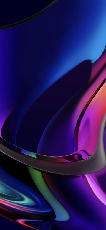 Iridescence, macOS Big Sur, MacBook Pro, Multicolor, Dark, Glossy, Stock, 5K