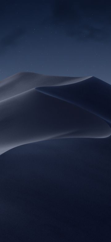 macOS Mojave, Dark Mode, Night, Sand Dunes, Mojave Desert, California, Dark aesthetic, 5K, Stock