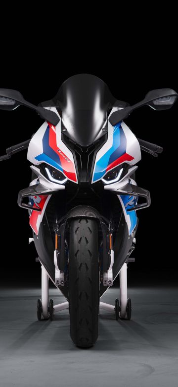 BMW M 1000 RR, Black background, Superbikes, 2021, 5K