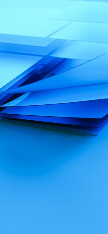 Windows logo, Blue, Layers, 5K, Blue background