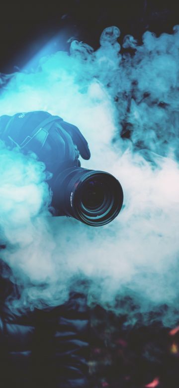 DSLR Camera, Zoom Lens, Fog, 5K