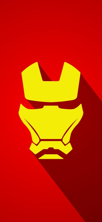 Iron Man, Minimalist, Marvel Superheroes, Red background, Minimal art, 5K, Simple