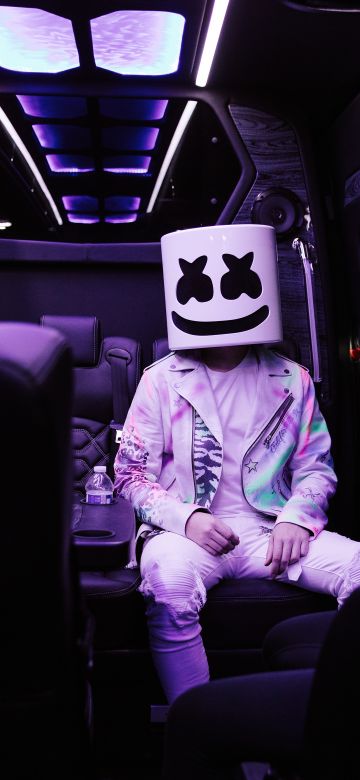 Marshmello, Aesthetic, American DJ, Purple, Dark aesthetic