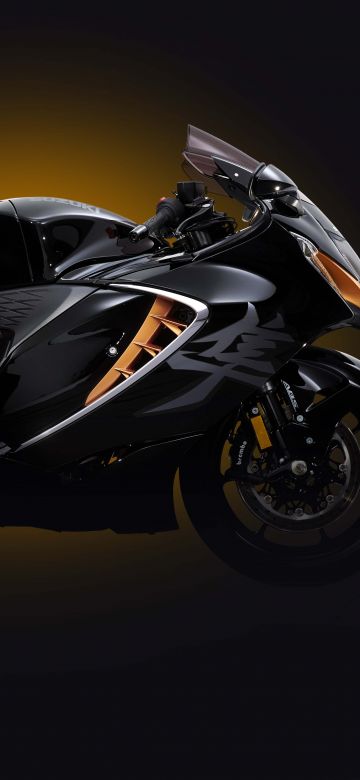 Suzuki Hayabusa, Superbikes, 2022, Dark background, 5K