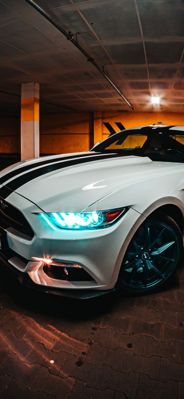 Ford Mustang, Aesthetic, Night, Cellar