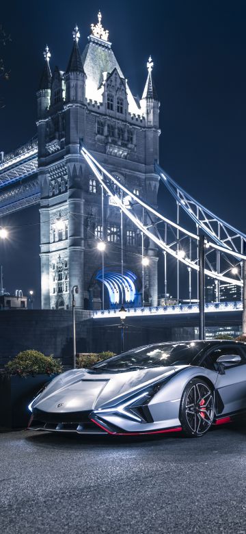 Lamborghini Sián FKP 37, London Bridge, 2021, 5K, England