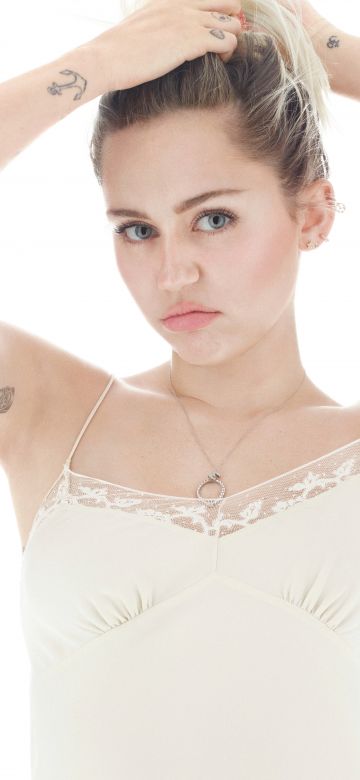 Miley Cyrus, American singer, White background