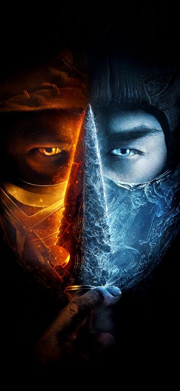 Mortal Kombat, 8K, 2021 Movies, Scorpion, Sub-Zero, Black background, 5K