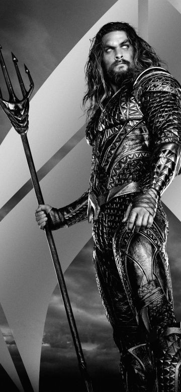 Aquaman, Zack Snyder's Justice League, Monochrome, Arthur Curry, Jason Momoa, DC Comics, 2021 Movies, DC Superheroes, Black and White