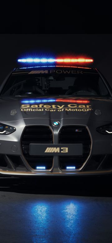 BMW M3 Competition, MotoGP Safety Car, 2021, Dark background, 5K, 8K