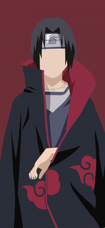 Itachi Uchiha, Faceless, Naruto, Minimal art, 5K, 8K, Simple