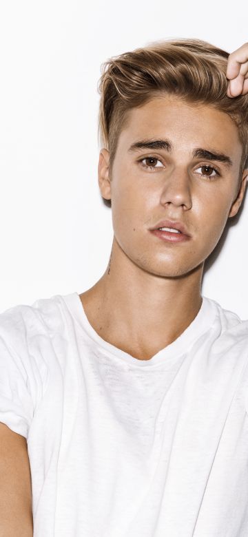 Justin Bieber, 5K, Pop singer, White background